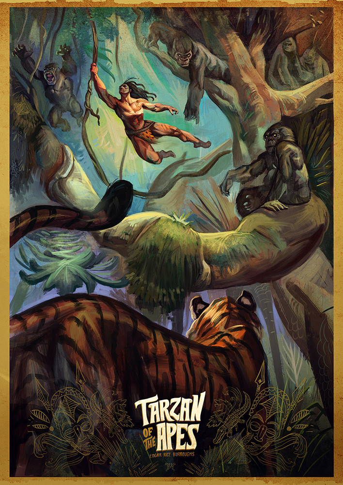 708x1000 Artstation - Tarzan Painting
