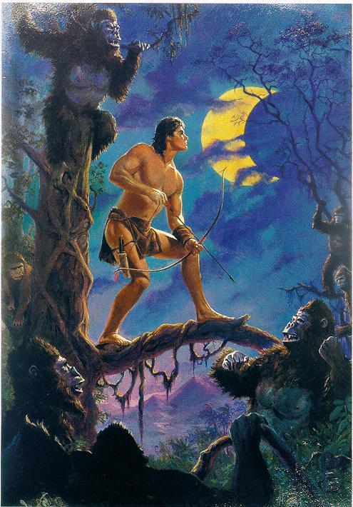 495x710 Tarzan Painting Tarzan Painting Larry Schwinger Fantasy Phreek - Tarzan Painting
