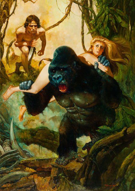 Tarzan Painting at PaintingValley.com | Explore collection of Tarzan ...