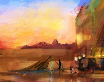 340x270 Tatooine Art Etsy - Tatooine Painting