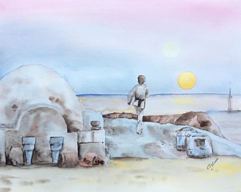 340x270 Tatooine Painting Etsy - Tatooine Painting