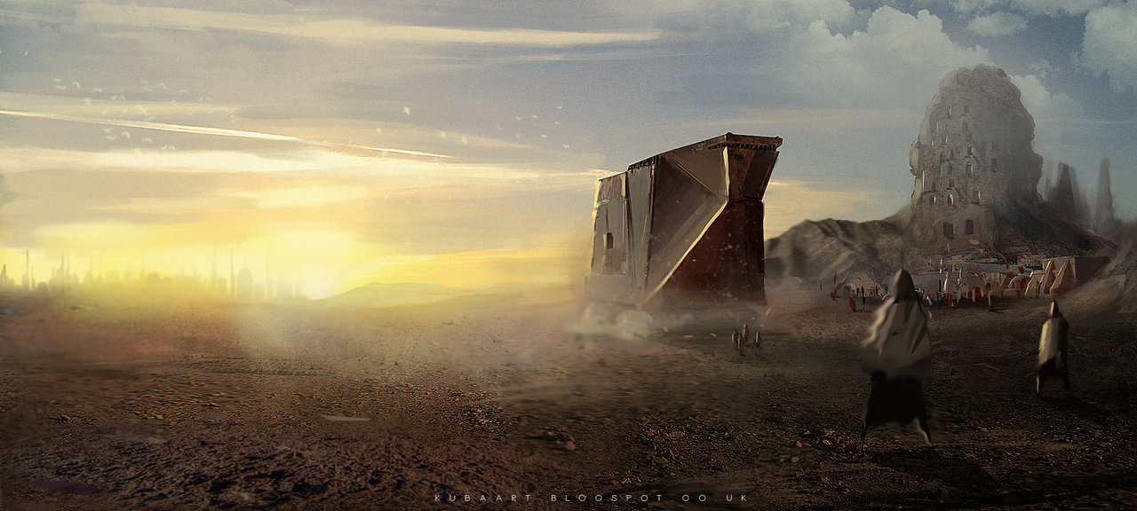 1280x576 Tatooine. By Pizdurrart - Tatooine Painting