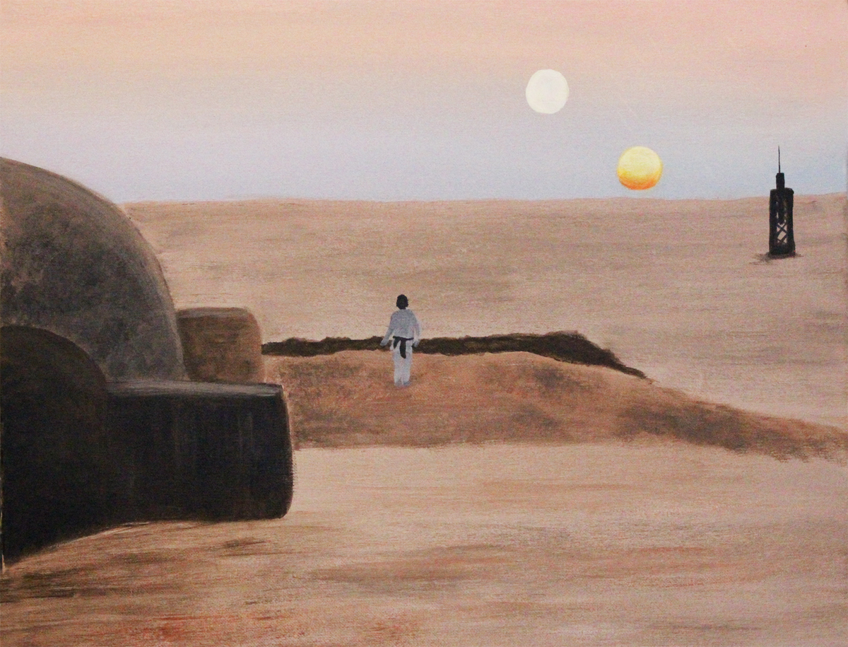 1200x915 Throw Back Thursday The Tatooine Landscape Wicked Art Bar - Tatooine Painting