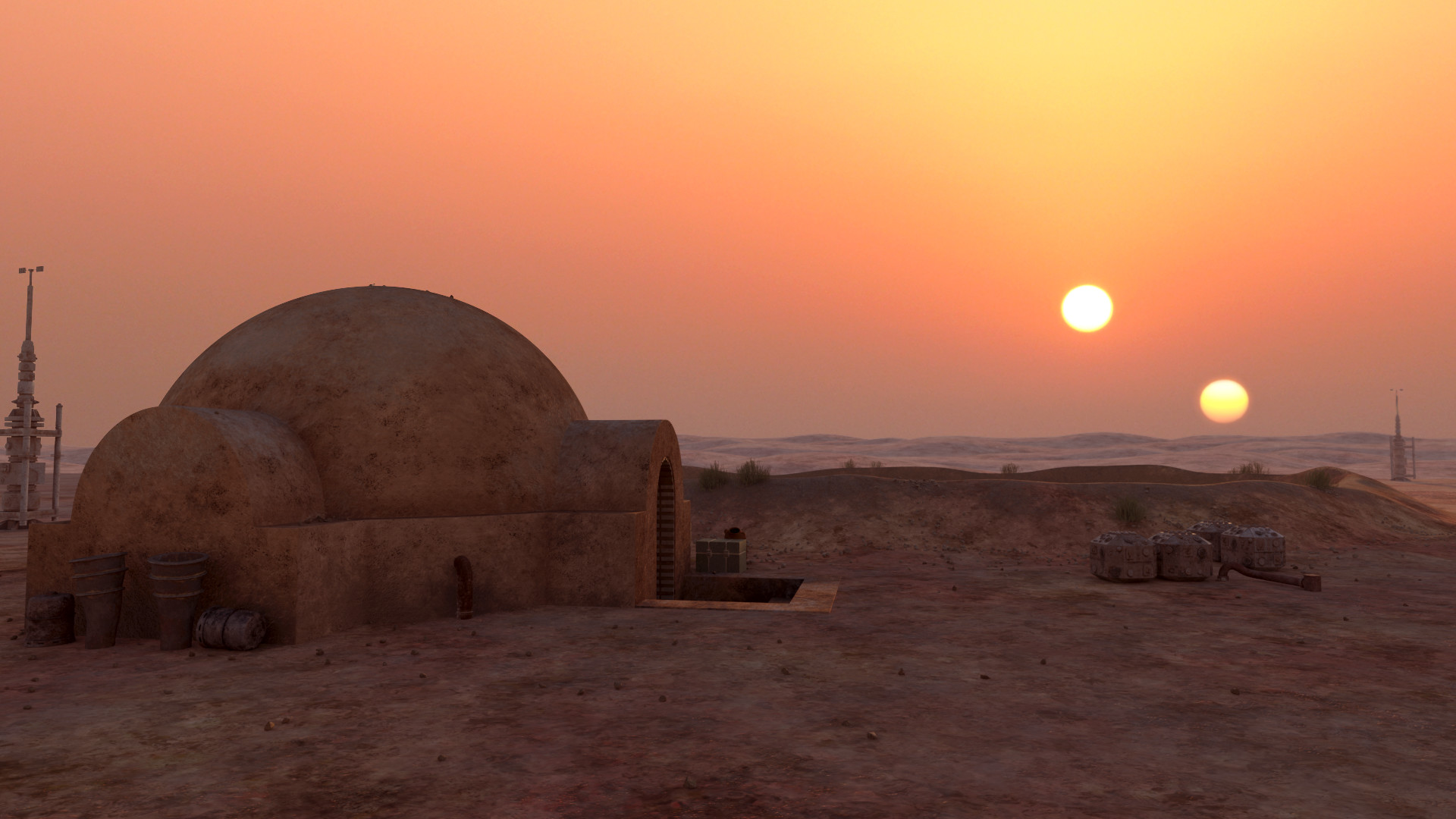 Tatooine Painting At PaintingValley Com Explore Collection Of   Tatooine Painting 4 