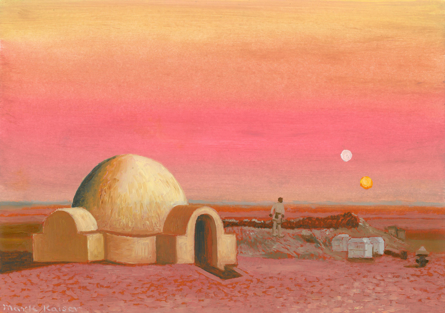 1417x998 Luke Skywalker - Tatooine Painting