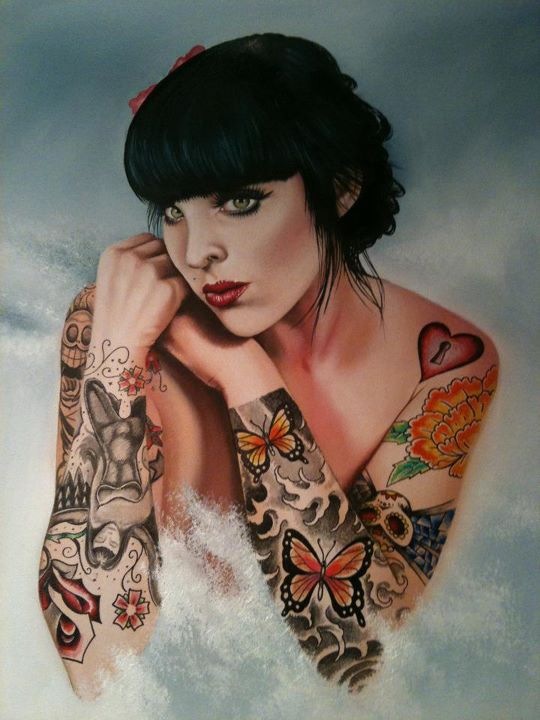 540x720 Interview} Tattoo Artist Tamar Thorn Talks To Us About Her Past - Tattoo Artist Painting
