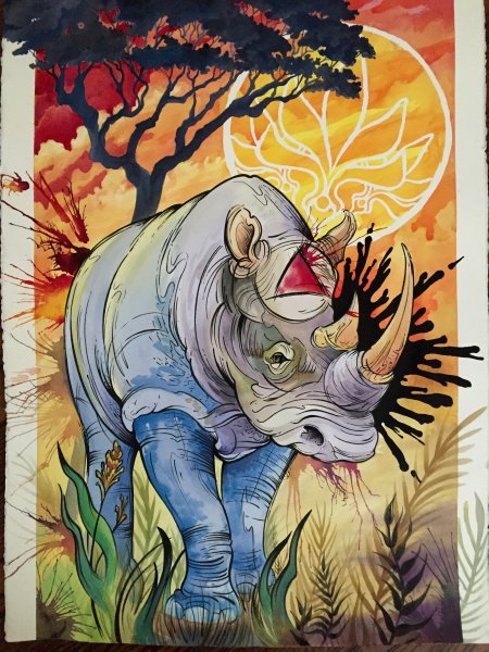 450x600 Paintings Missmelis - Tattoo Artist Painting