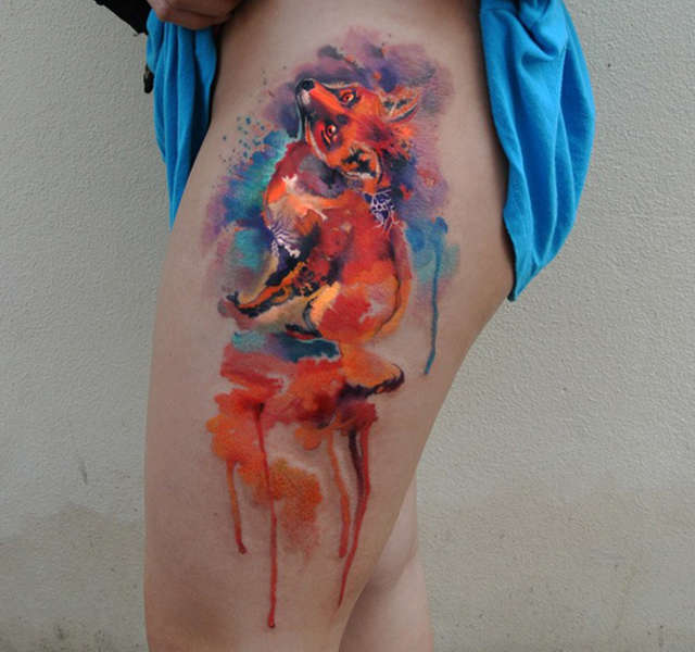 640x600 Amazing Watercolor Tattoos By A Czech Artist That Only Does One - Tattoo Painting Style