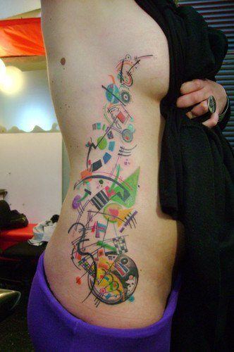 332x500 An Abstract Tattoo Design Based On The Style Of The Famous Artist - Tattoo Painting Style