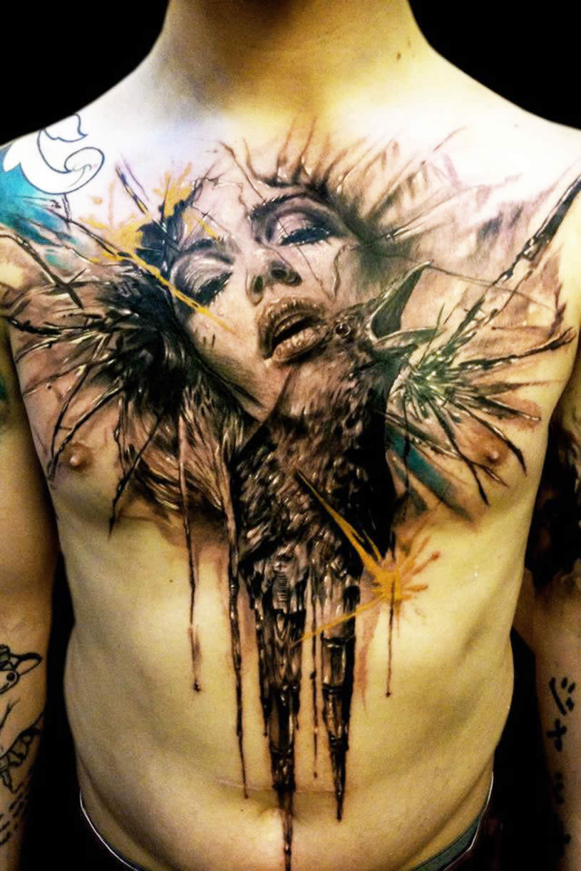 815x1223 Tattoo Portraits Of Women By Jak Connolly Life's Prism - Tattoo Painting Style