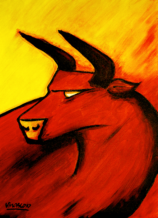 508x700 Taurus Painting By Julian Vinasco - Taurus Painting