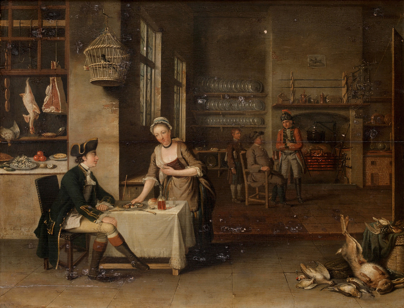 1296x989 Historic Painting By John S.c. Schaak, 1762 - Tavern Painting