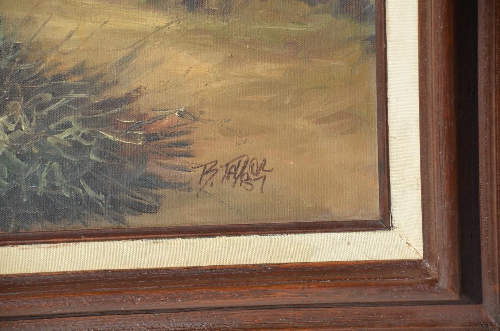 1024x678 Oil Painting On Canvas Signed Lower Right B. Taylor - Taylor Painting