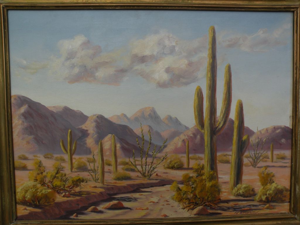 1024x768 Darwin Taylor (1921 1975) California Plein Air Art Desert Painting - Taylor Painting