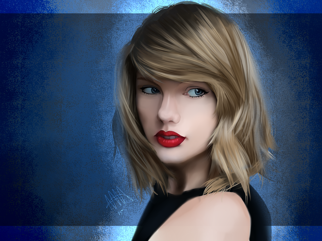 1024x768 Taylor Swift Portrait Painting - Taylor Swift Painting