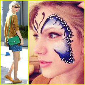 300x300 Taylor Swift Face Paint Butterfly! Taylor Swift Just Jared - Taylor Swift Painting