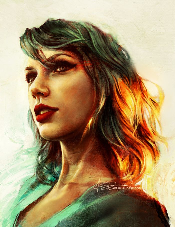 700x906 When The Sun Came Up, You Were Looking - Taylor Swift Painting