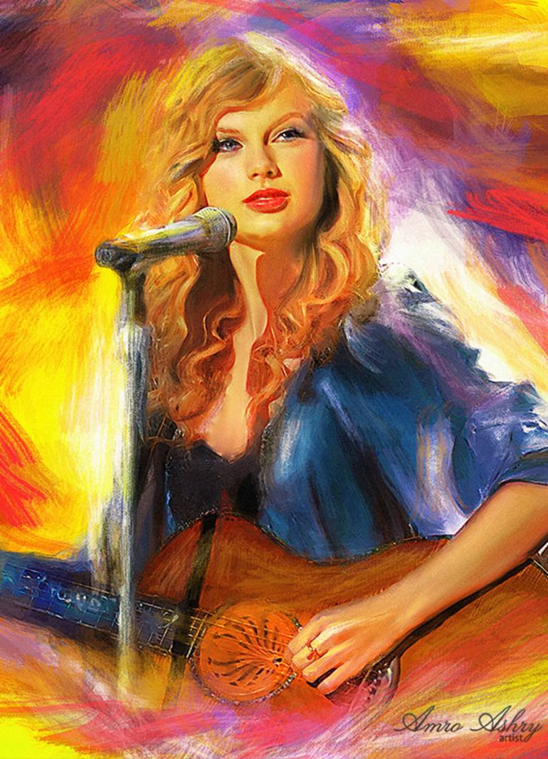770x1067 Saatchi Art Live The Music - Taylor Swift Painting