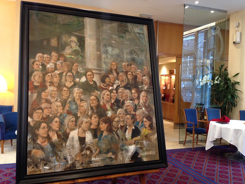 1000x750 New Portrait Of All Women Tds And Senators In Leinster House 8 - Tds Painting