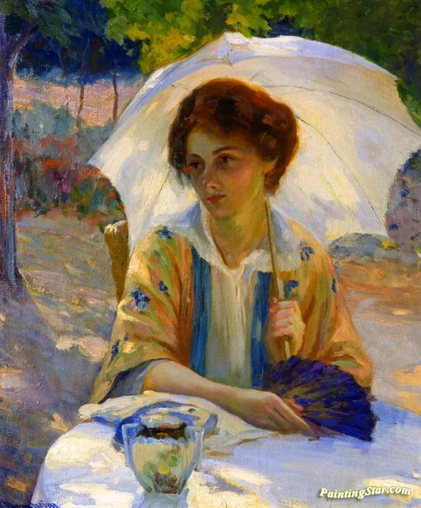 597x719 A Lonely Tea Party Artwork By Jean Mannheim Oil Painting Amp Art - Tea Party Painting