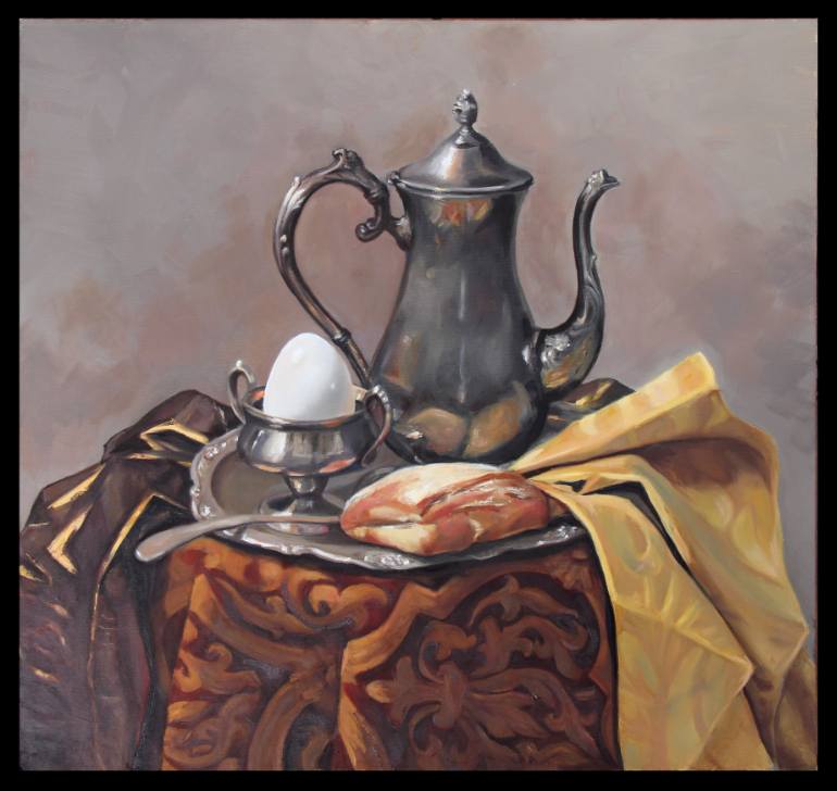 770x728 Saatchi Art Tea Time Painting By Carla Nano - Tea Time Painting