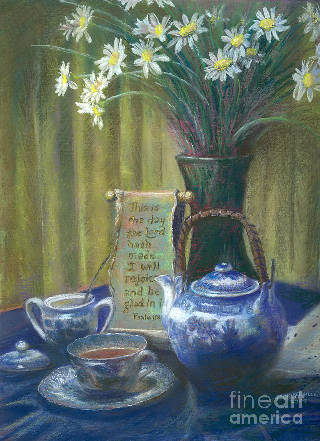 653x900 Cyndis Tea Time Painting By Penny Neimiller - Tea Time Painting