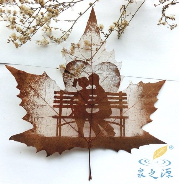622x640 Teachers Day Gift Leaves Sculpture Painting Pewwheredr Lovers Love - Teachers Day Painting