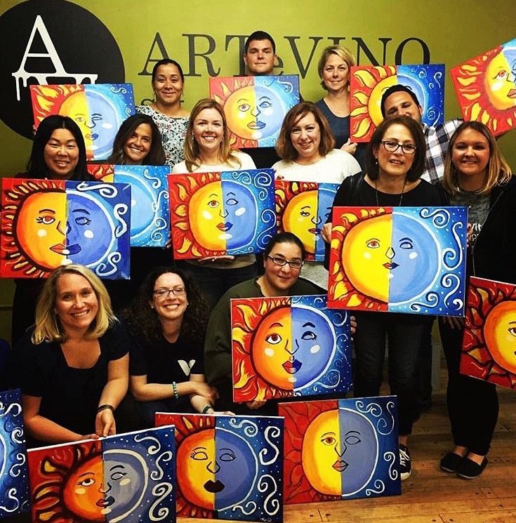 735x745 Team Building Painting Event - Team Painting