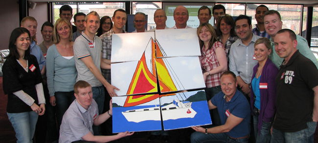 650x294 Free Team Building Activity Perfect Picture Fresh Tracks - Team Painting