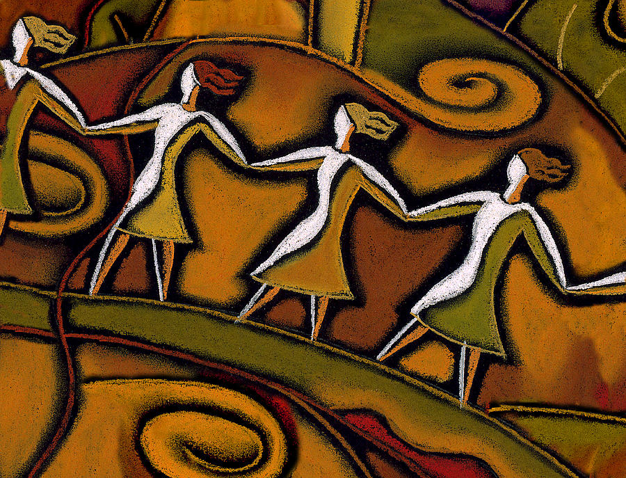 900x687 Support Painting By Leon Zernitsky - Teamwork Painting