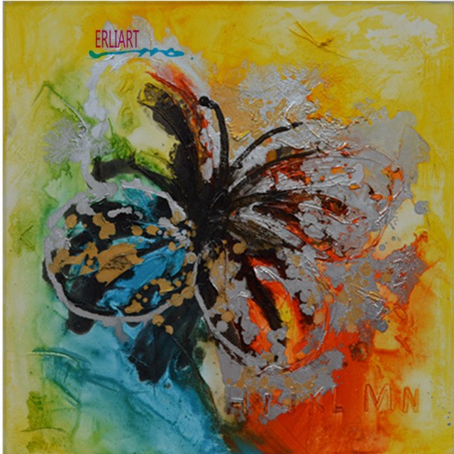 640x640 Animal Canvas Oil Painting Butterfly Summer Style Hot Sale - Technology Painting