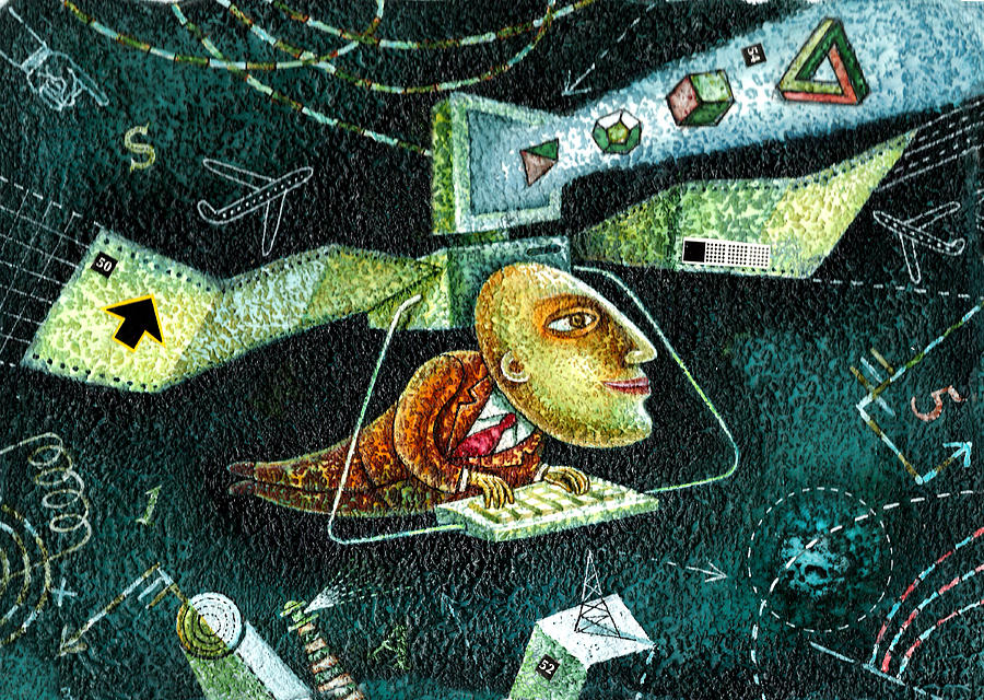 900x640 Technology Painting By Leon Zernitsky - Technology Painting