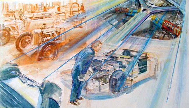 650x373 Aston Martin Tradition And Technology - Technology Painting