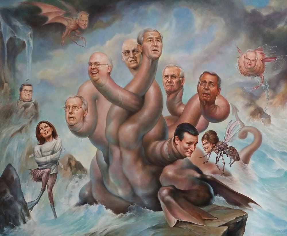 1000x823 Originals Michael Rubino - Ted Cruz Painting