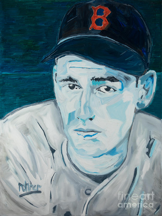 675x900 Mr. Ted Williams Painting By Jeffrey Charles Rohrer - Ted Williams Painting