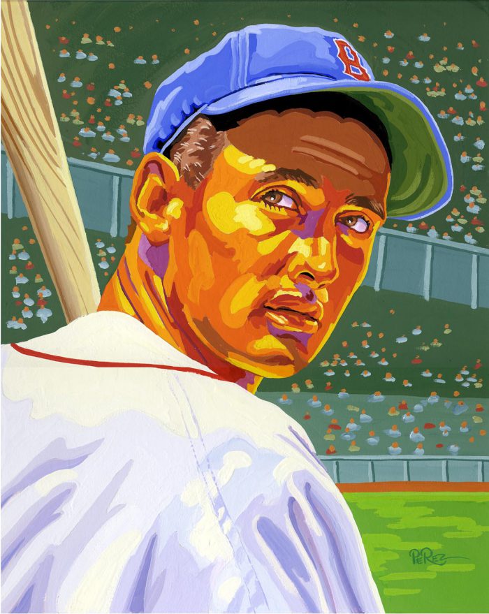 700x879 Ted Williams Dick Perez - Ted Williams Painting