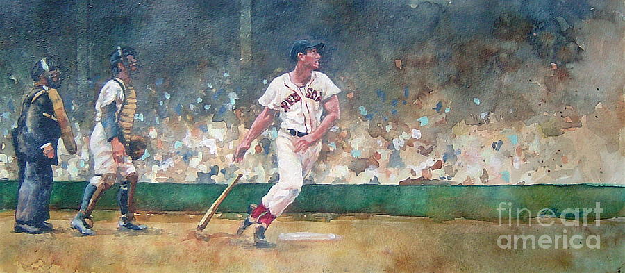 900x393 Ted Williams Painting By John Gampert - Ted Williams Painting