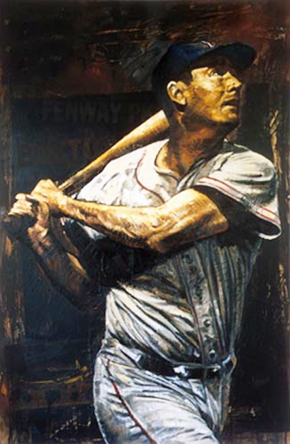327x500 Ted Williams Painting By Stephen Holland. 2005 - Ted Williams Painting