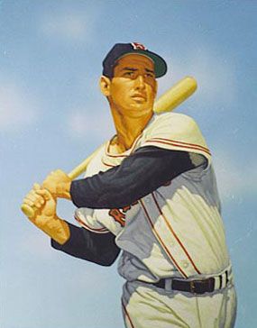 285x364 Ted Williams Of The Boston Red Sox By Arthur K. Miller. Baseball - Ted Williams Painting