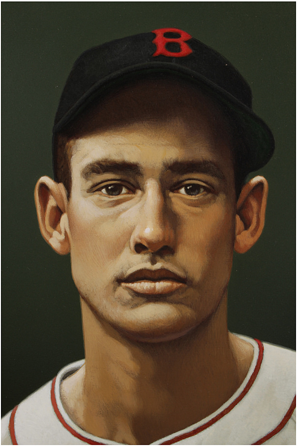 604x905 Ted Williams Painting (Detail) By Arthur K. Miller - Ted Williams Painting