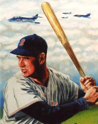 316x400 Portraitart - Ted Williams Painting
