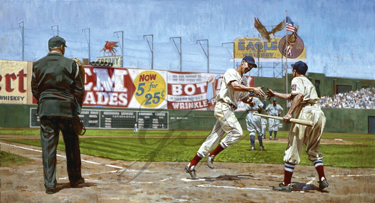 1199x648 Graig Kreindler On Twitter My Painting Of A Happy Ted Williams - Ted Williams Painting
