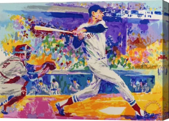 570x409 Leroy Neiman Ted Williams Stretched Canvas Print Canvas Art - Ted Williams Painting