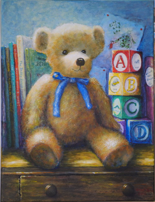 500x652 Student Paintings Auckland Art Classes - Teddy Bear Painting