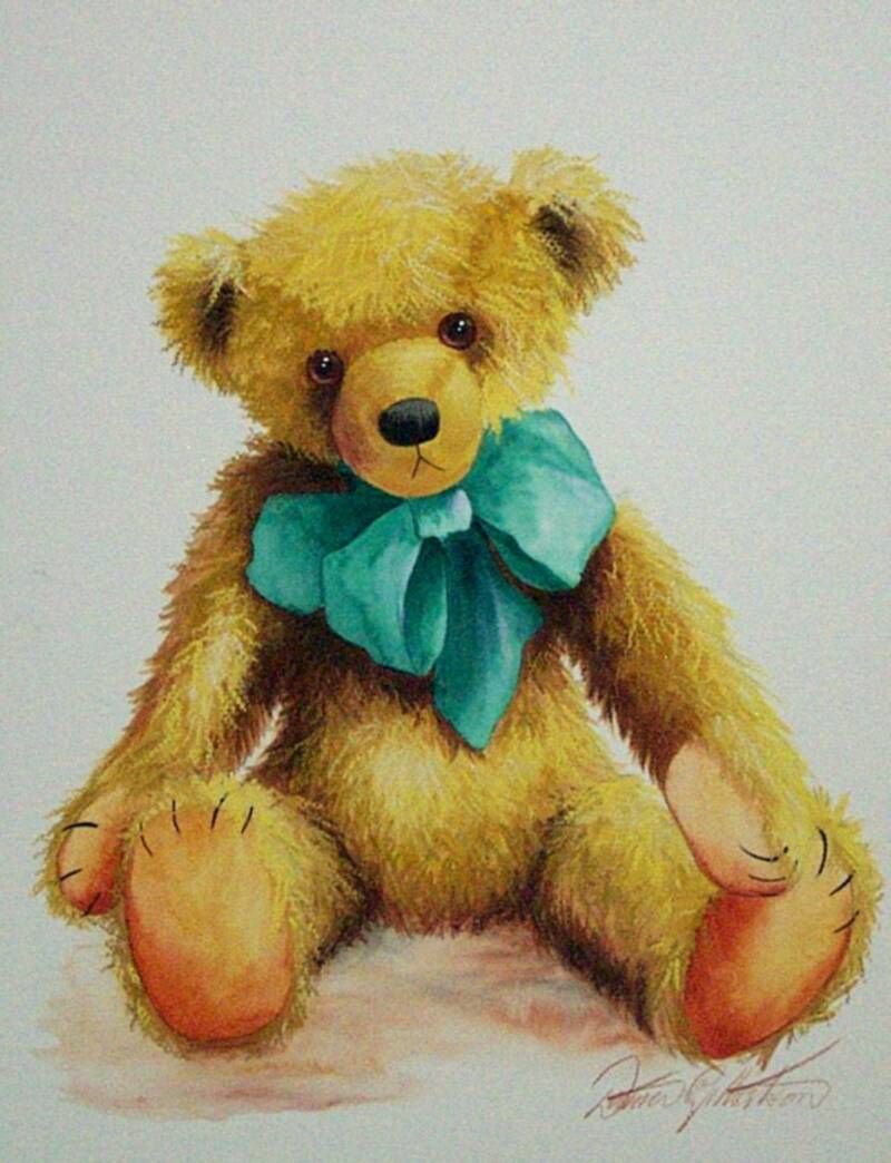 800x1044 Tasman The Teddy Available As An E Pattern Packet From Donna - Teddy Bear Painting