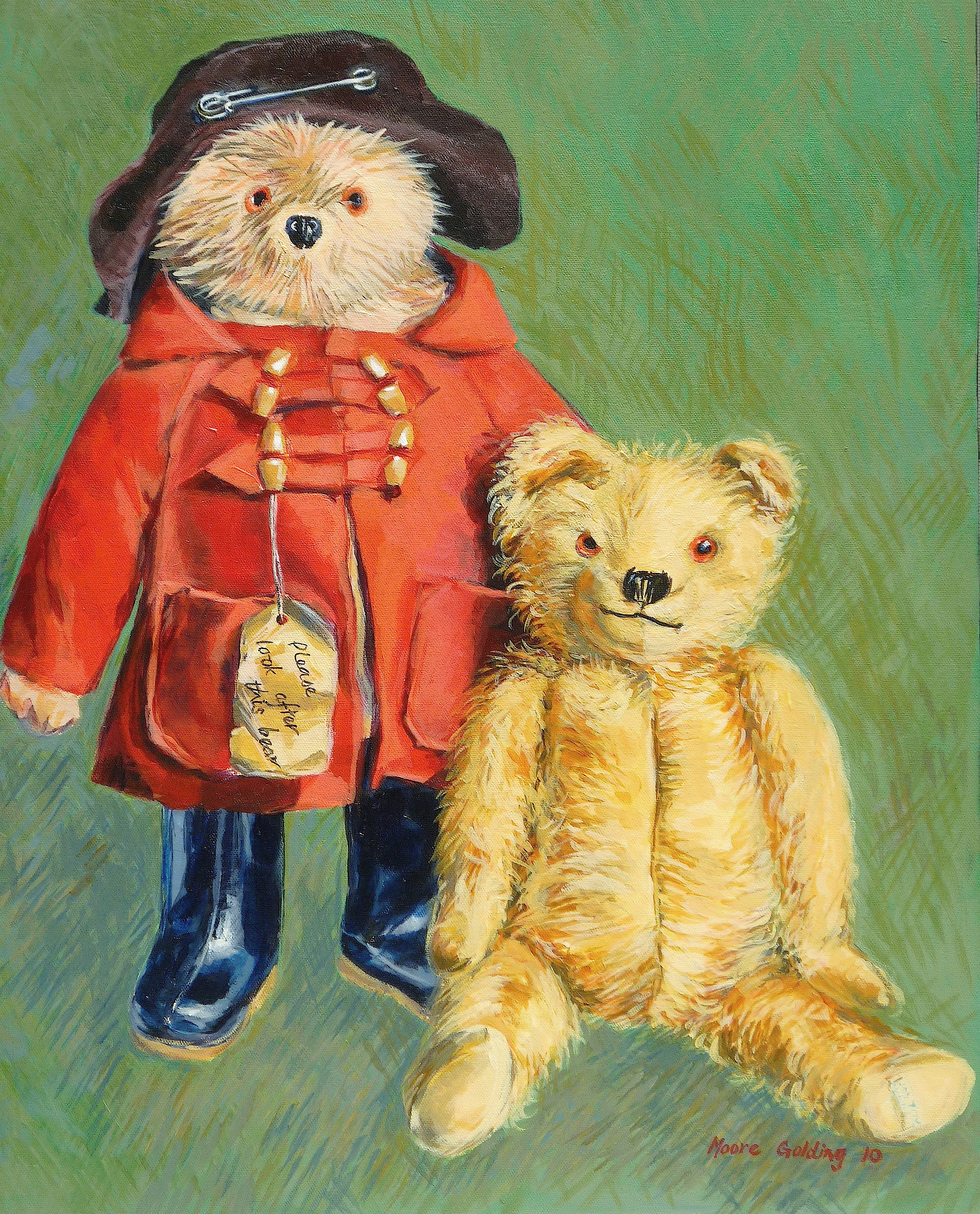 2709x3356 Painting Of Teddy Bears Elizabeth Moore Golding - Teddy Bear Painting