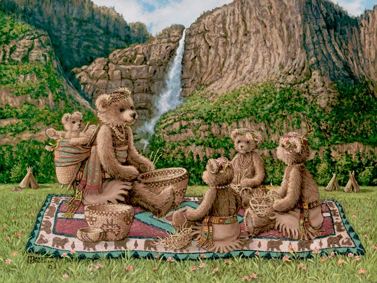 742x557 Janet Kruskamp's Paintings - Teddy Bear Picnic Painting