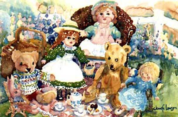 607x400 Teddy Bears Picnic - Teddy Bear Picnic Painting
