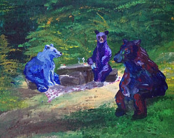 340x270 Teddy Bear Painting Etsy - Teddy Bear Picnic Painting