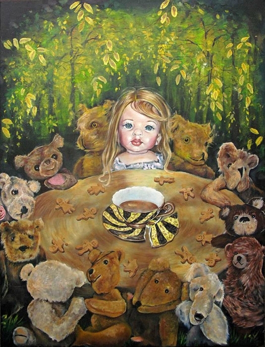 535x700 The Teddy Bears Picnic - Teddy Bear Picnic Painting